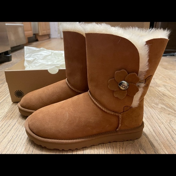 UGG Shoes - UGG’s Bailey Button Poppy boots. NEW IN BOX
